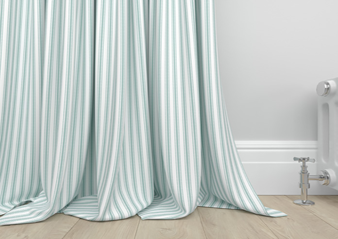 Lace Stripes, Duck Egg - Made to Measure Curtains - Image 6